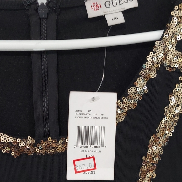 Women's Guess black bress size L/G - Picture 7 of 8